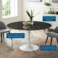 thumbnail image 4 of Lippa 54" Artificial Marble Dining Table-EEI-5183-WHI-BLK, 4 of 6