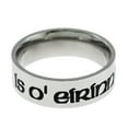 thumbnail image 4 of Stainless Steel "I am Ireland" Gaelic Shamrock Ring size 5, 4 of 5