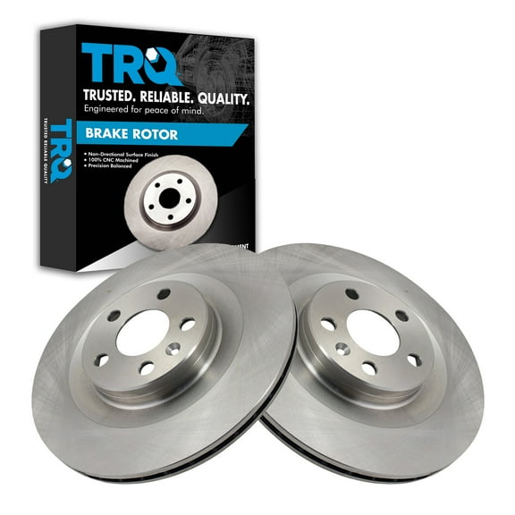 TRQ Rear Brake Rotors Set Vented Fits Select 2019-2020 Volvo S60 2017-2020 S90 V60 2020 V60 Cross Country 2018-2020 V90 V90 Cross Country XC60 2016-2020 XC90