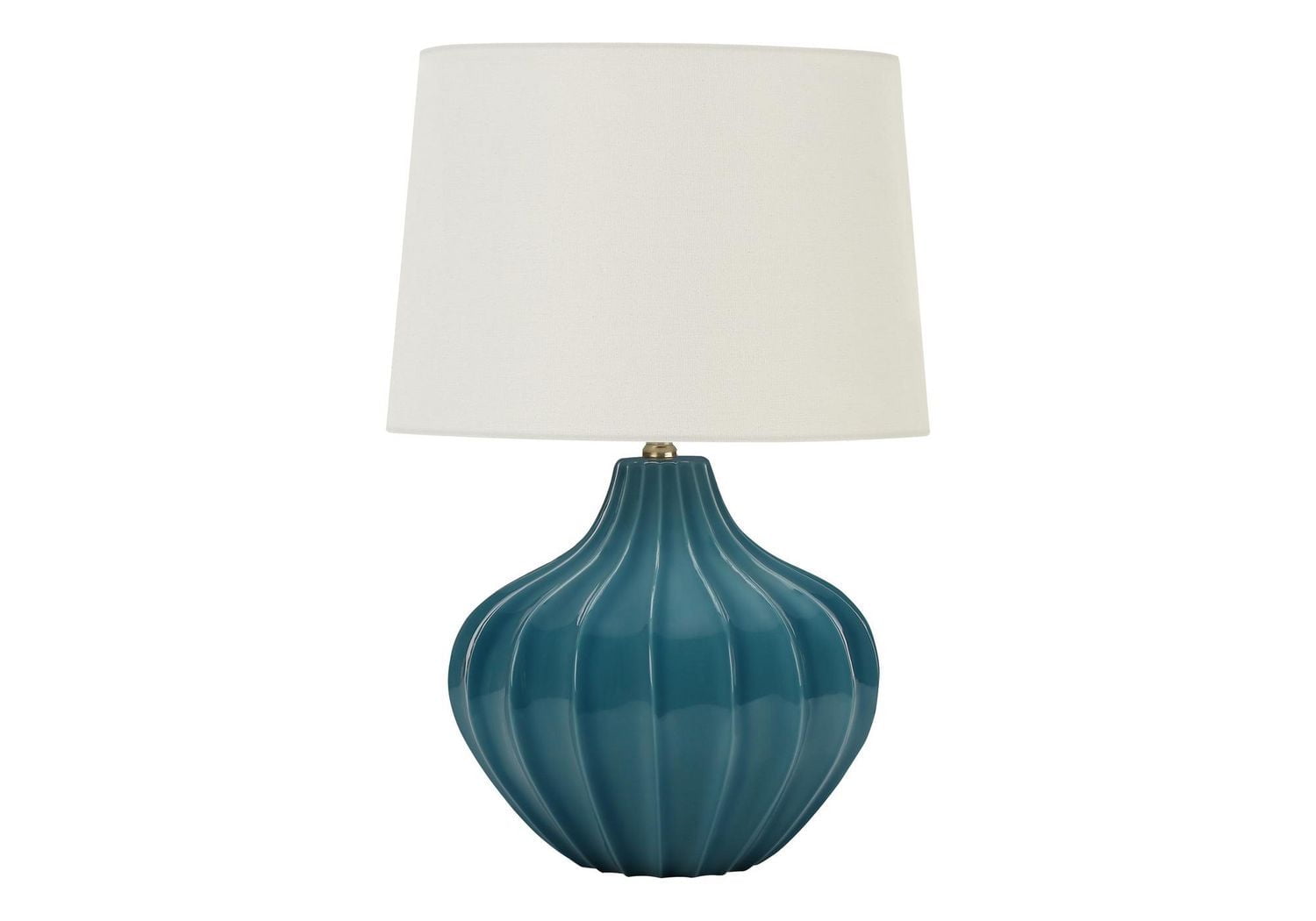 Monarch Specialties  Luminaire, 24"h, Lampe De Table, Ombre Noire, Teinte Ivoire / Crème, Transitionnel