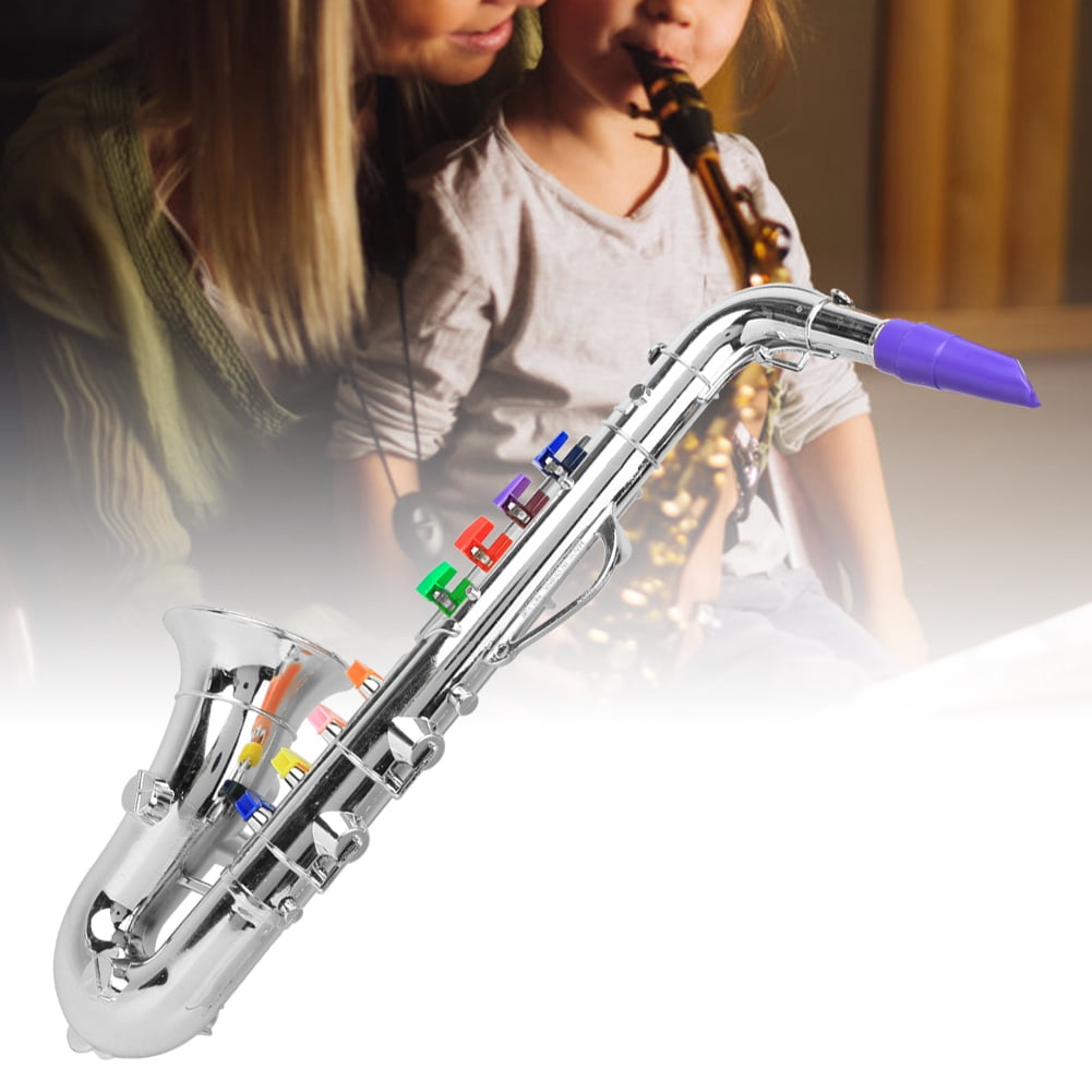 Musical Instrument Child Saxophone, Saxophone, Adornment Enthusiast Decoration For Children Silver