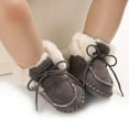 thumbnail image 5 of Zhaomeidaxi Baby Booties Baby Girl Shoes Winter Warm Fur Lining Non-Slip Lace Up Newborn Boots Infant Toddler First Walker Crib Shoes, 5 of 6
