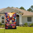 thumbnail image 2 of Amhnf Colorful Butterfly Garden Flag With Vibrant Flowers For Home Outdoor Garden Yard Decor 12x18 inch, 2 of 5