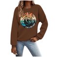 thumbnail image 1 of TINZ Sweat à Capuche Décontracté pour Femmes, Col Rond, Imprimé Animal, Veste Festive pour Adolescentes, 1 of 3