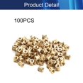 thumbnail image 4 of Wekity M4x6mm Female Thread Knurled Nuts,100PCS Hx6mm OD Brass Threaded Insert Embedment Nuts Hydraulic Welded Joint Injection Molding Assortment Kit for 3D Printing Injection Molding-0621, 4 of 5