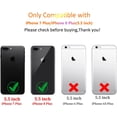 thumbnail image 2 of Compatible pour Étui iPhone 8 Plus, Étui iPhone 7 Plus, (Seulement) Dos Rigide & Design Double Couche TPU Souple, Mince, 2 of 5