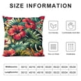 thumbnail image 5 of COMIO  Hibiscus Flowers Pillowcase Summer Hawaiian Tropical Plants Decorative Throw Pillow Covers Cushion Covers for Sofa Couch Bed Chair Colorful White, 5 of 5