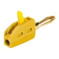 thumbnail image 1 of KLKCMS 4mm Banana Plug Practical Wire Cable Connector for Wall Plates and Receivers Yellow, 1 of 9