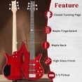 thumbnail image 2 of Ktaxon 44in 5 String Bass Guitar Kit, S-S Pickups, with 20W Amp & Full Accessories, Red, 2 of 8