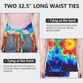 thumbnail image 6 of Colorful Tie Dye Flowe Apron-Garden Aprons for Women with Pockets-Cotton Linen Waterproof Kitchen Cooking Gardening Aprons Adjustable for Kitchen,Cooking,BBQ and Salon 33x27 Inch, 6 of 7