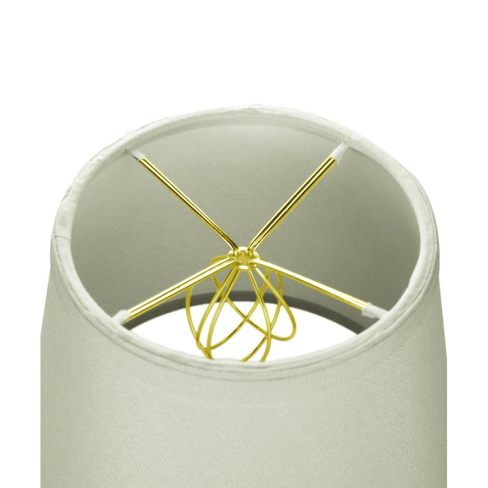 5x8x7 Empire Linen Edison Clip-On Lamp Shade Light Oatmeal Linen Fabric