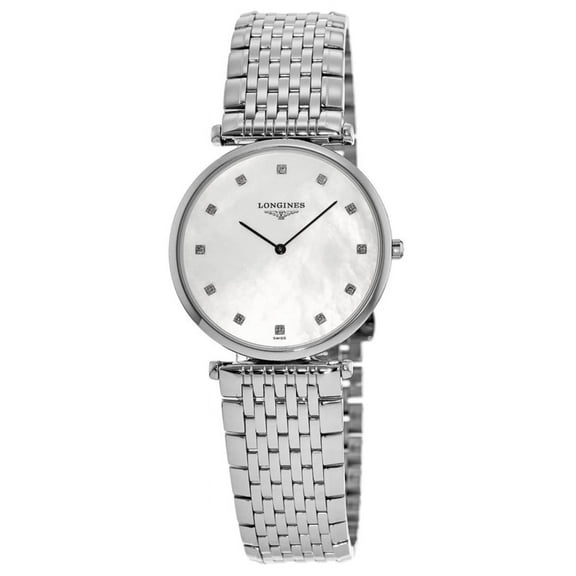 Longines La Grande Classique Quartz Mother of Pearl Dial Diamond Steel Women's Watch L4.709.4.88.6