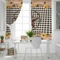 thumbnail image 5 of Fsddascl Farmhouse Vintage Blackout Curtains for Bedroom/Living Room, Thermal Insulated Kitchen Curtains, Western Country Star Brown Plaid Grommet Darkening Window Treatment Drapes 42"x63"x2, 5 of 8