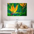 thumbnail image 2 of Elephant Stock Lush Bird Of Paradise Wall Art - Horizontal Canvas Wall Art - Living Room Wall Decor - Floral And Botanical Canvas - Green And Orange Decor By Daniel Jean-baptiste - 45" x 30", 2 of 4