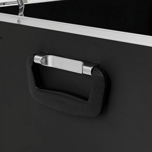 Modern Black Locking File Storage Box, 19.2x15x16 inches, Waterproof, Rectangular, 1 Count
