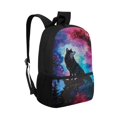 thumbnail image 2 of HUIACONG Galaxy Wolf Print School Backpack for Boys Girls Ages 6-18 Large Capacity Ergonomic Breathable Padded Shoulder Straps Bookbag for Elementary Middle High School Back to School Daily Use, 2 of 6