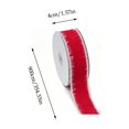thumbnail image 3 of JeashCHAT Red Velvet Christmas Ribbon Roll, Decorative Wired Ribbon for Gift Wrapping, Christmas Tree Wreaths Decorations, Bow Making, 1.57 Inch x 9.84 Yards, 3 of 6