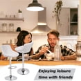 thumbnail image 5 of Adjustable Counter Height Barstools Set of 2 Bar Stools PU Leather Back Swivel Stools Kitchen Counter Stools Modern Bar Chairs with Footrest for Bar, Bistro, Kitchen, Patio Pub Use, White, 5 of 7