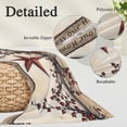thumbnail image 6 of Red Texas Star Rustic King Size Pillow Cover, Pillowcase Protectors with Zipper, Breathable Decorative Throw Pillow Case Cover, Country Star Berries Wooden Pillow Shams for Couch Sofa 20x36Inch, 6 of 8