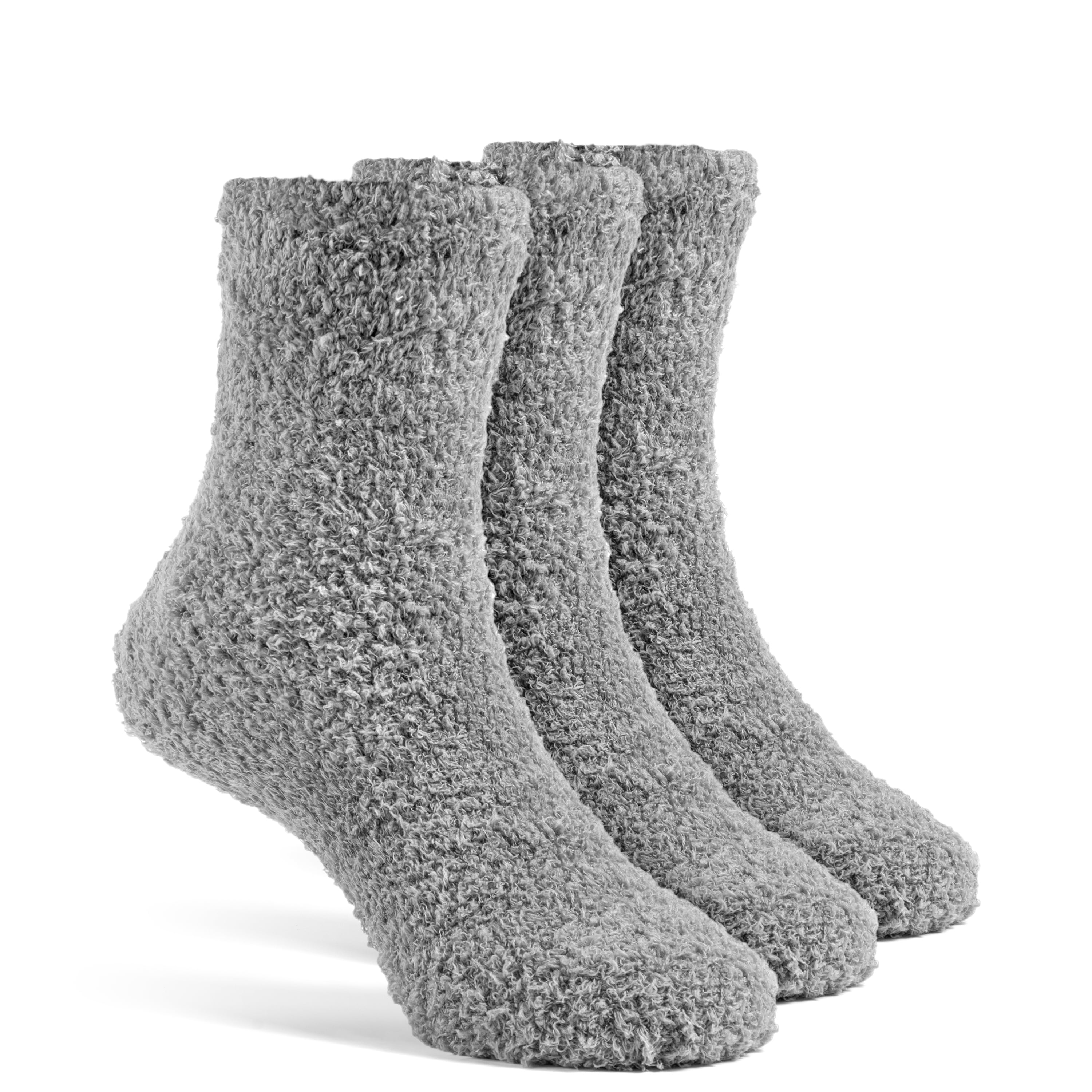 YolBer Girls' Fluffy Quarter Fuzzy Socks 3 Pairs