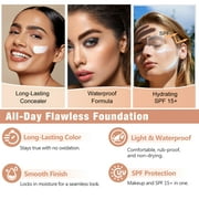 Aliver Color Changing Liquid Foundation-Flawless Warm Skin Tone Foundation Makeup-Lasting & Concealer-1 fl oz.