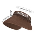 thumbnail image 2 of 2026 New Sun Hats for Women Wide Brim Roll-Up Beach Ponytail Hat Packable Foldable Travel Straw Visor (Pink), 2 of 3