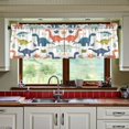 thumbnail image 3 of Yayeee Kitchen Curtains Set of 2 Light Filtering 57"x36" Over Sink Window Panels, Dinosaur Pattern, 3 of 7