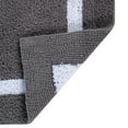 thumbnail image 4 of Better Trends 20" x 20" U-Shape Toilet Rug 100% Cotton, Extra Soft Mat for Bathroom Floor Decor, Water Absorbent, Reversible Machine Washable, Contour Rug Hotel Multi Collection - Gray/White, 4 of 6