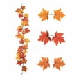 thumbnail image 2 of Rattan Cane-Plastic Flowers for Outdoors-Fall Garland 40 Inch Realistic Fade Maple Leaves Garland Hanging Autumn Decorm for Thanksgiving Wedding Fireplace Decor Fall Leaves Garl, 2 of 9