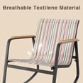 thumbnail image 4 of Noelse 3 Piece Outdoor Patio Bistro Set with Rocking Chairs, Weather-Resistant Textilene Conversation Set with Coffee Table for Porch, Balcony, Lawn, Stripe, 4 of 9