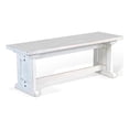 thumbnail image 1 of Sime Side Dining Bench- Plank Style- Off White Mahogany Wood 48 Inch, 1 of 6