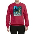 thumbnail image 2 of Wild Bobby, Wolf Howling At the Full Moon Wolf Pack Animal Lover Unisex Crewneck Graphic Sweatshirt, Vintage Heather Red, 2XL, 2 of 3