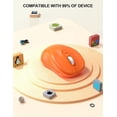 thumbnail image 5 of Wireless Mouse for Laptop, Ergonomic Silent Computer Mouse with USB & USB-C, 3 DPI 6 Buttons, Orange, 5 of 9