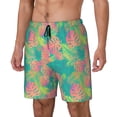 thumbnail image 2 of Fotbe Colorful Palm Leaves Men’s Swim Trunks Quick Dry Swim Shorts Board Shorts with Mesh Lining-Medium, 2 of 9