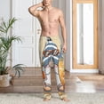 thumbnail image 5 of Uemuo Hello Summer Cute Gnome Pattern Men's Wide Leg Palazzo Lounge Pants with Pockets Light Weight Loose Comfy Casual Pajama Pants-X-Large, 5 of 9