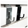 Black J-Hook, J Shaped Utility Hanger for Slatwall Displays & Slatgrid Panels - 5 Pack