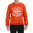 thumbnail image 2 of Wild Bobby, Papa Man Myth Legend Funny Dad Uncle Papa Granpa Dad Gift, Father's Day, Unisex Crewneck Graphic Sweatshirt, Orange, Medium, 2 of 4