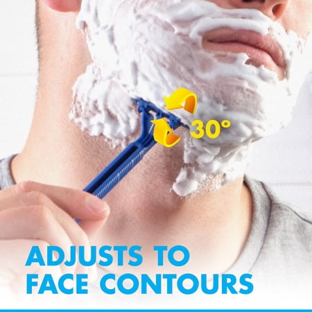 Gillette Sensor2 Pivoting Head + Lubrastrip Men's Disposable Razors, 12 Count - Image 6