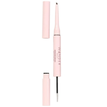 Wander Beauty Upgraded Brow Pencil & Eye Brow Gel – Medium Brown – 2 in 1 Eye Brow Makeup With Castor Oil Peptides & Panthenol – Two-Sided Brow Filler Definer & Lifter for Fuller Brows – 0.05 fl oz