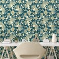 thumbnail image 2 of Ambesonne, Flowers Vintage Peel & Stick Wallpaper for Home, Wild Jungle Boho, 13"x100", Avocado Green Cream, 2 of 5