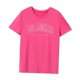 thumbnail image 3 of Camiseta para Mujer Verano Cuello Redondo Camisa para Calle Mujer Regalo del Día de San Valentín Rosa Rosa, 3 of 7