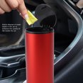 thumbnail image 3 of Haofy Aluminum Alloy Car Ashtray Trash Can, Push Type Lid, Multifunction Mini Garbage Container for Outdoor Travel, 3 of 8