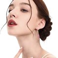 thumbnail image 3 of Fiudx Ofertas Flash Del Día Pendientes Colgantes De Cristal De Ópalo Con Lágrimas De Cuarzo Ovaladas A La Moda Para Mujer, 3 of 3