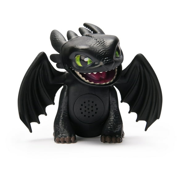 Dreamworks Dragons How to Train Your Dragon, Roaring Minis Toothless, Jouet dragon interactif avec 25 effets sonores, jouets pour filles et garçons à partir de 4 ans