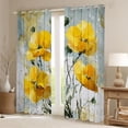 thumbnail image 2 of Homewish Watercolor Yellow Flower Blackout Curtains Set of 2 (52x84 Each), Marbling Abstract Ombre Window Curtains, Modern Fashion Curtains and Drapes, Black Out Curtains Room Decor, 2 of 6