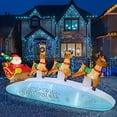 thumbnail image 1 of Trineo inflable y divertido de Papá Noel de Navidad de 3 m para exteriores, 1 of 7