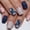 No tools, variant on Short matte square nails, daily wear nail art, elegant and sweet petal glitter false nail set, 24-piece detachable