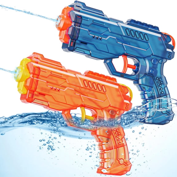Pistolas de agua LQYoyz, paquete de 2, a prueba de fugas, 180 ml, alcance de 7,5 m