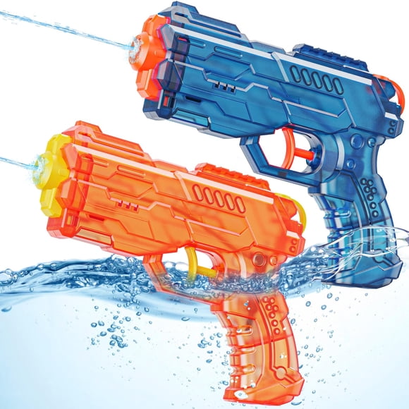 Pistolas de agua LQYoyz, paquete de 2, a prueba de fugas, 180 ml, alcance de 7,5 m