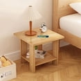 thumbnail image 3 of Mesita de noche sencilla, mesitas de noche de madera maciza, mesa de noche de doble capa, sofá para sala de estar, mesa auxiliar, muebles modernos para dormitorio y hogar, 3 of 4